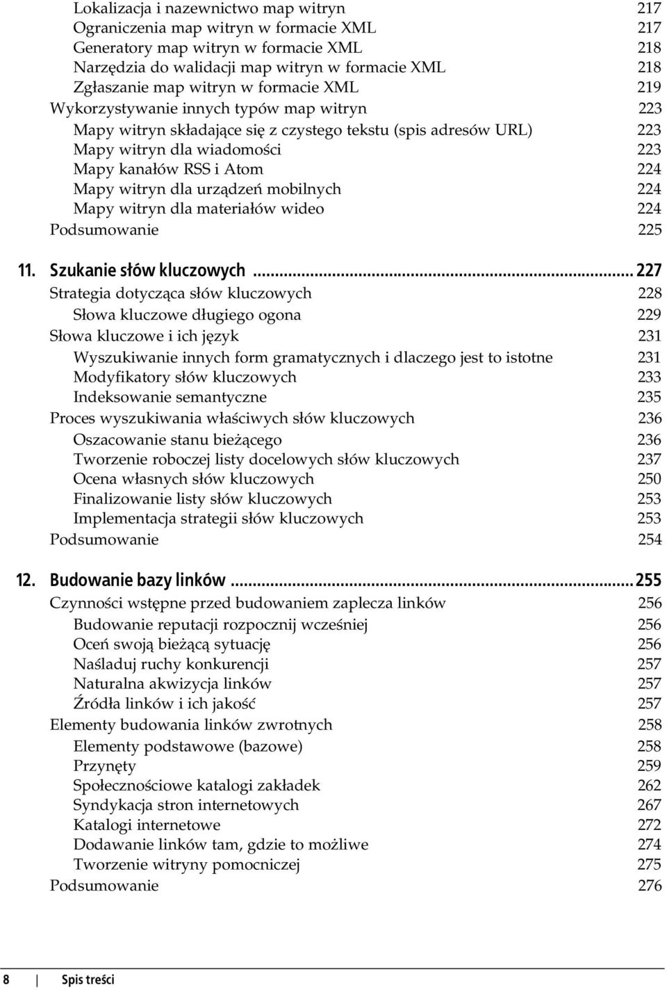 witryn dla urz dze mobilnych 224 Mapy witryn dla materia ów wideo 224 Podsumowanie 225 11. Szukanie s ów kluczowych.