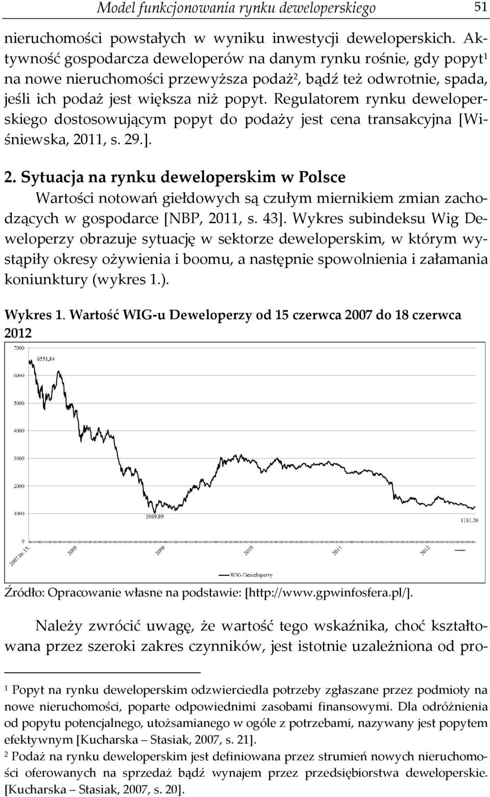 Regulatorem rynku deweloperskiego dostosowującym popyt do podaży jest cena transakcyjna [Wiśniewska, 20