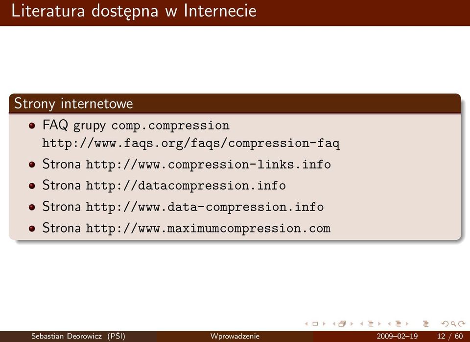 compression-links.info Strona http://datacompression.info Strona http://www.