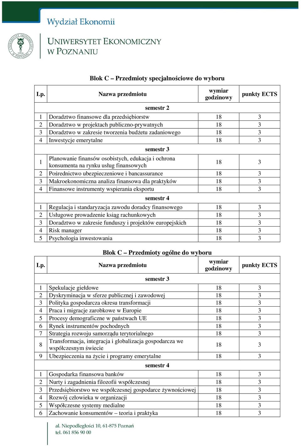 Pośrednictwo ubezpieczeniowe i bancassurance 18 3 3 Makroekonomiczna analiza finansowa dla praktyków 18 3 4 Finansowe instrumenty wspierania eksportu 18 3 semestr 4 1 Regulacja i standaryzacja zawodu