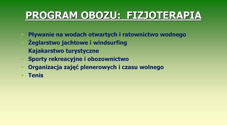 windsurfing Kajakarstwo turystyczne Sporty rekreacyjne