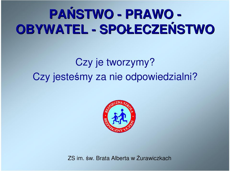 Czy jesteśmy za nie odpowiedzialni?