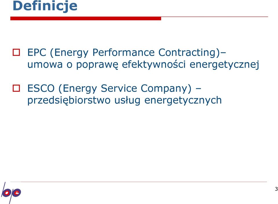 efektywności energetycznej ESCO (Energy
