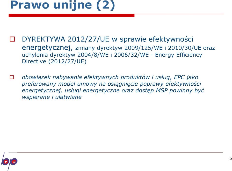 obowiązek nabywania efektywnych produktów i usług, EPC jako preferowany model umowy na osiągnięcie