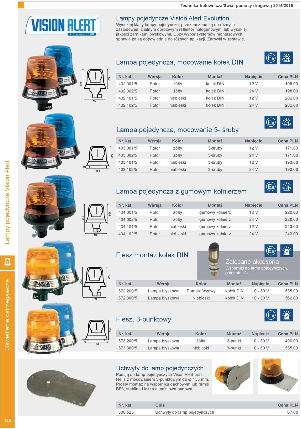 00 402 002/5 Rotor żółty kołek DIN 24 V 198.00 153 402 101/5 Rotor niebieski kołek DIN 12 V 202.00 402 102/5 Rotor niebieski kołek DIN 24 V 202.