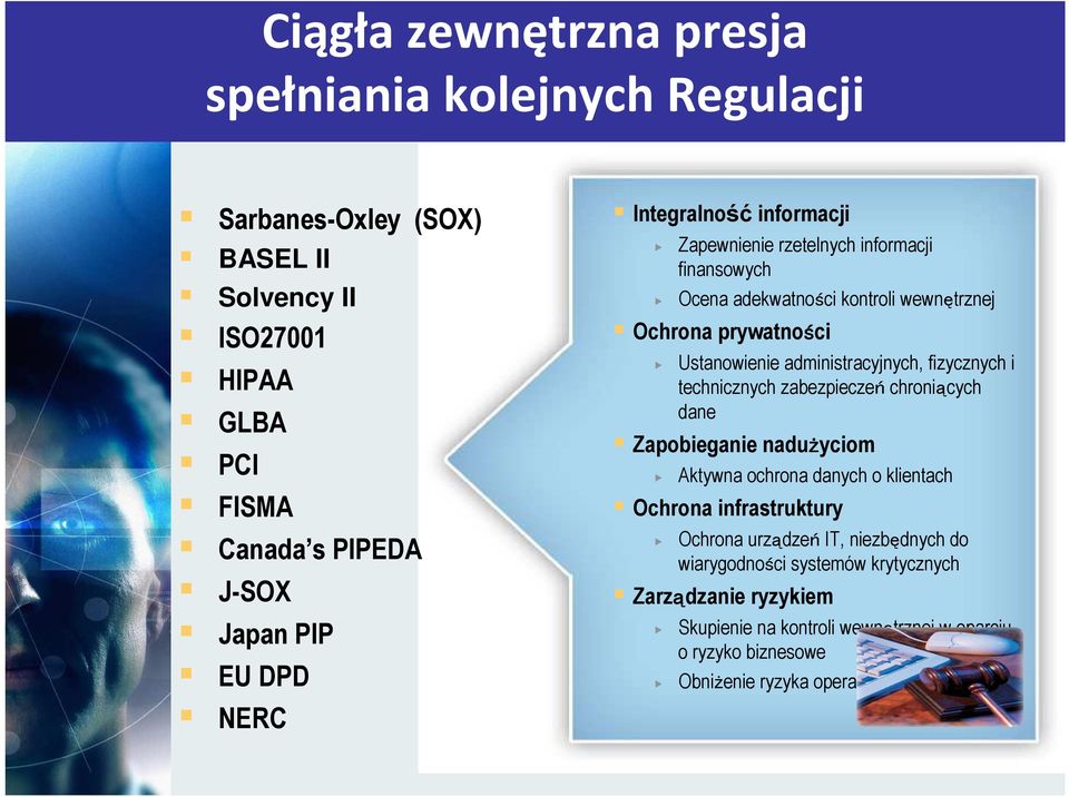 administracyjnych, fizycznych i technicznych zabezpieczeń chroniących dane Zapobieganie nadużyciom Aktywna ochrona danych o klientach Ochrona infrastruktury Ochrona