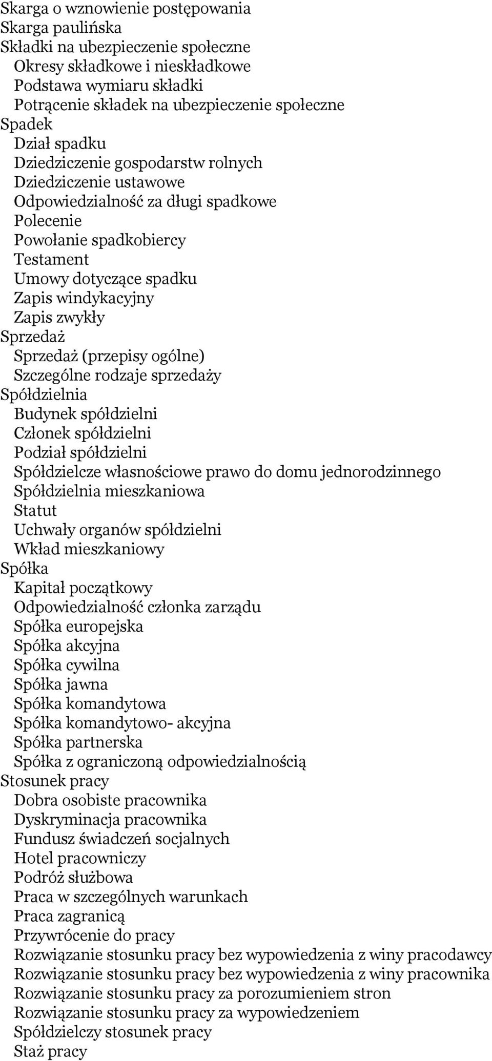 zwykły Sprzedaż Sprzedaż (przepisy ogólne) Szczególne rodzaje sprzedaży Spółdzielnia Budynek spółdzielni Członek spółdzielni Podział spółdzielni Spółdzielcze własnościowe prawo do domu