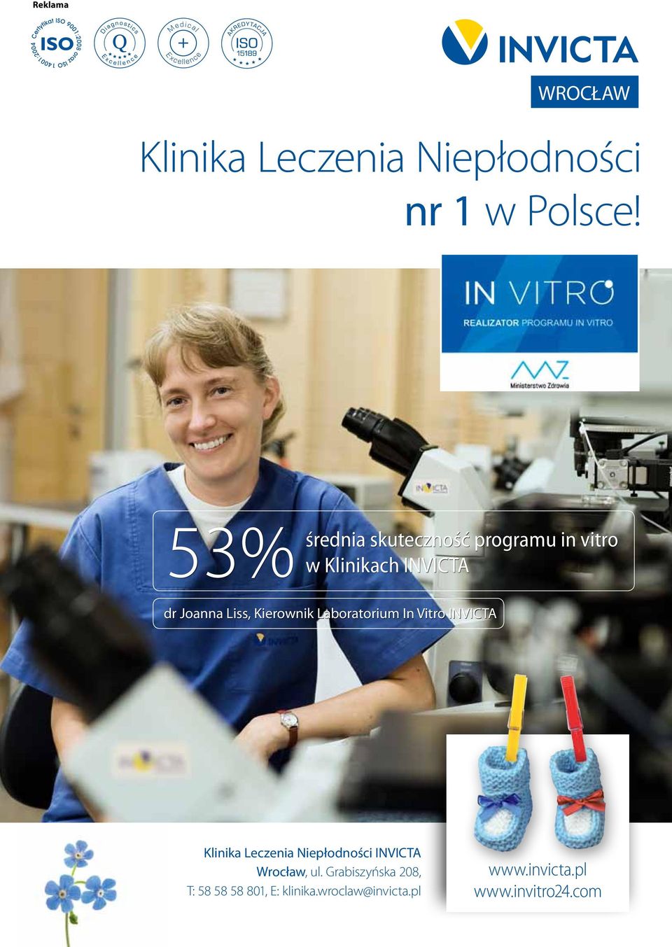Kierownik Laboratorium In Vitro INVICTA Klinika Leczenia Niepłodności INVICTA