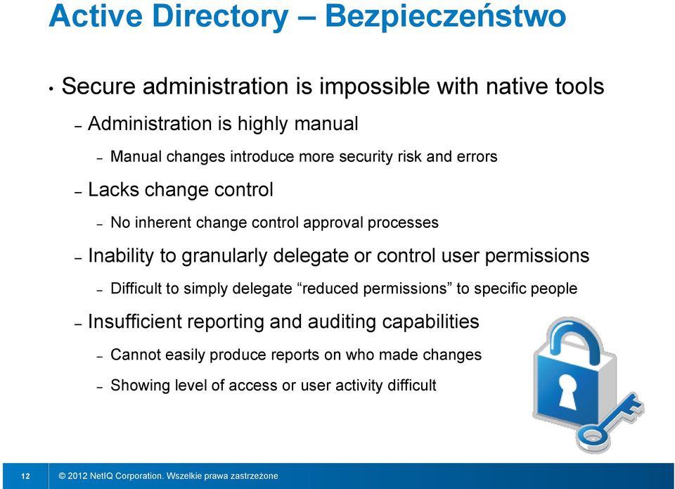 granularly delegate or control user permissions Difficult to simply delegate reduced permissions to specific people Insufficient