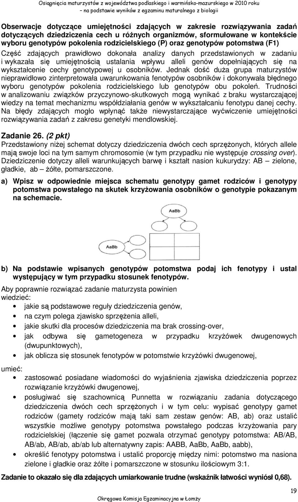 wykształcenie cechy genotypowej u osobników.