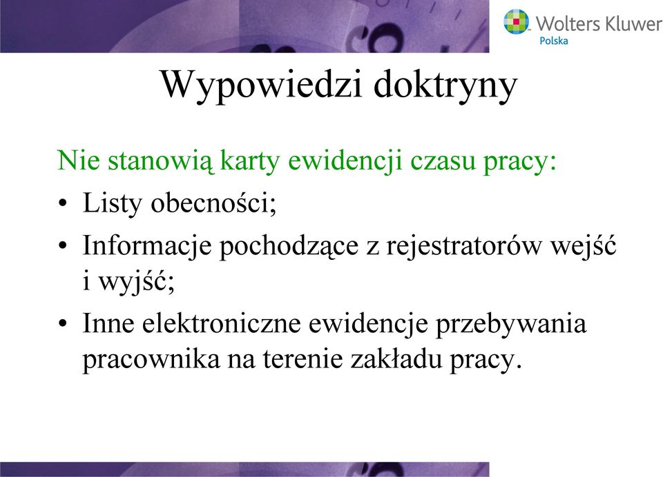 z rejestratorów wejść i wyjść; Inne elektroniczne