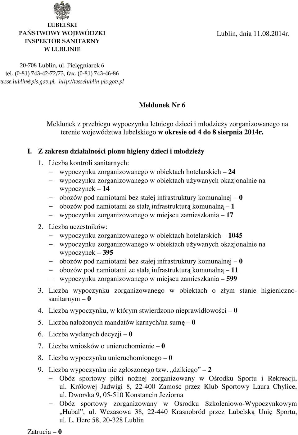 Z zakresu działalności pionu higieny dzieci i młodzieŝy 1.