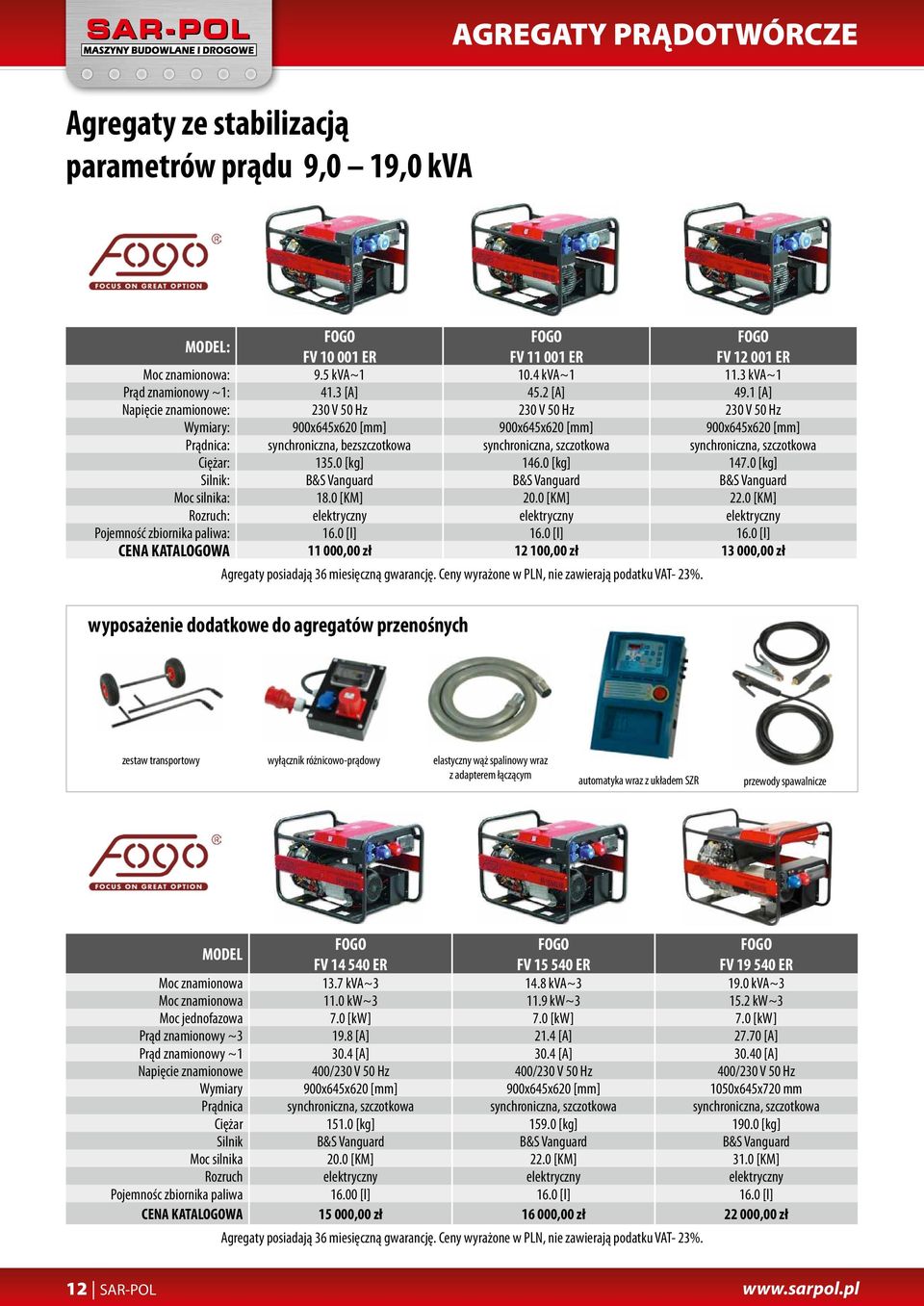 1 [A] Napięcie znamionowe: 230 V 50 Hz 230 V 50 Hz 230 V 50 Hz Wymiary: 900x645x620 [mm] 900x645x620 [mm] 900x645x620 [mm] Prądnica: synchroniczna, bezszczotkowa synchroniczna, szczotkowa