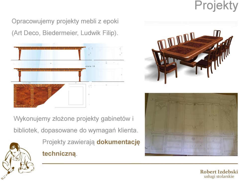 Wykonujemy złożone projekty gabinetów i bibliotek,