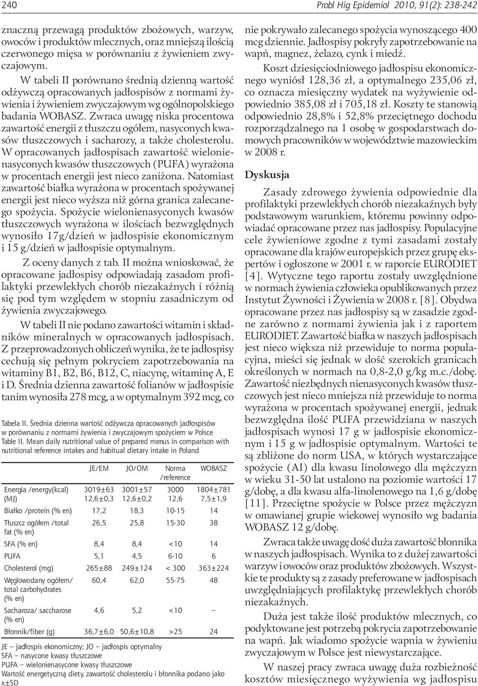 Zwraca uwagę niska procentowa zawartość energii z tłuszczu ogółem, nasyconych kwasów tłuszczowych i sacharozy, a także cholesterolu.