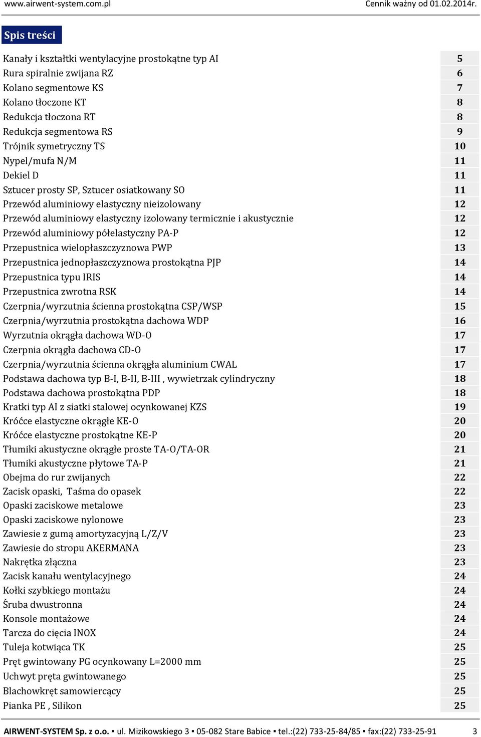 symetryczny TS 10 Nypel/mufa N/M 11 Dekiel D 11 Sztucer prosty SP, Sztucer osiatkowany SO 11 Przewo d aluminiowy elastyczny nieizolowany 12 Przewo d aluminiowy elastyczny izolowany termicznie i