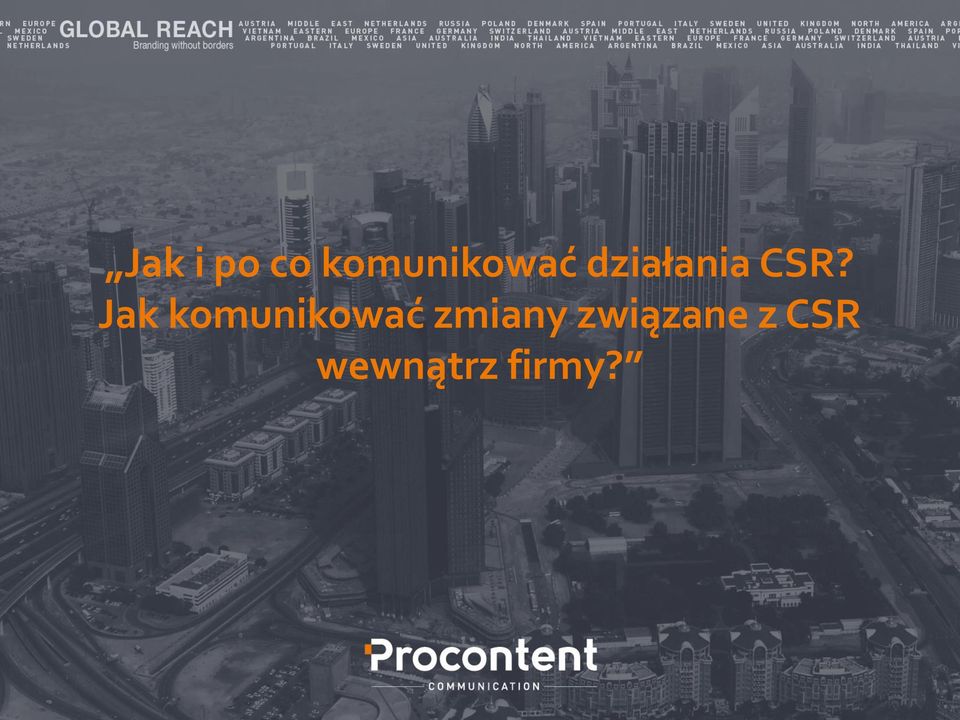 CSR? Jak komunikować