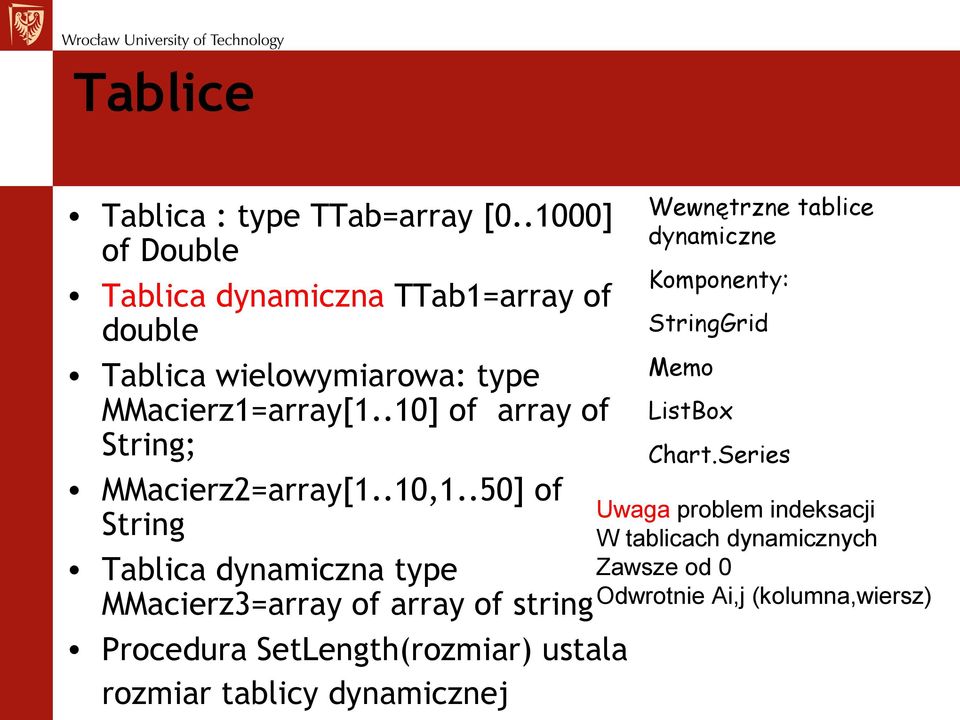 .10] of array of String; MMacierz2=array[1..10,1.