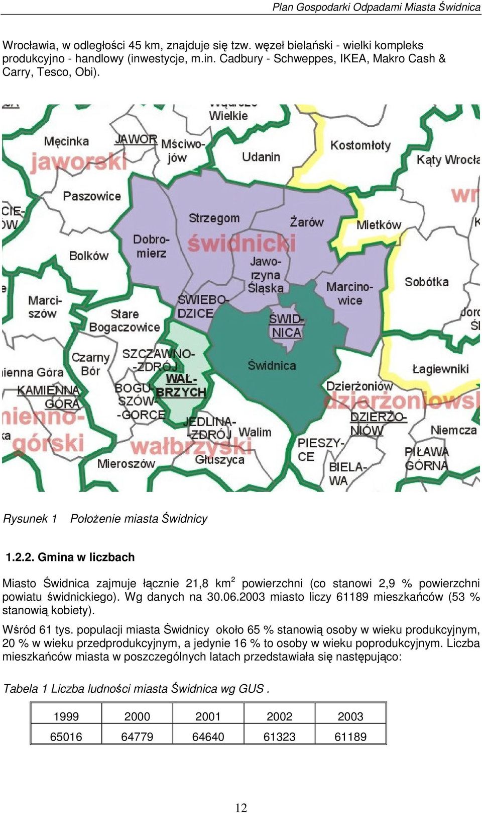 2003 miasto liczy 61189 mieszkaców (53 % stanowi kobiety). Wród 61 tys.