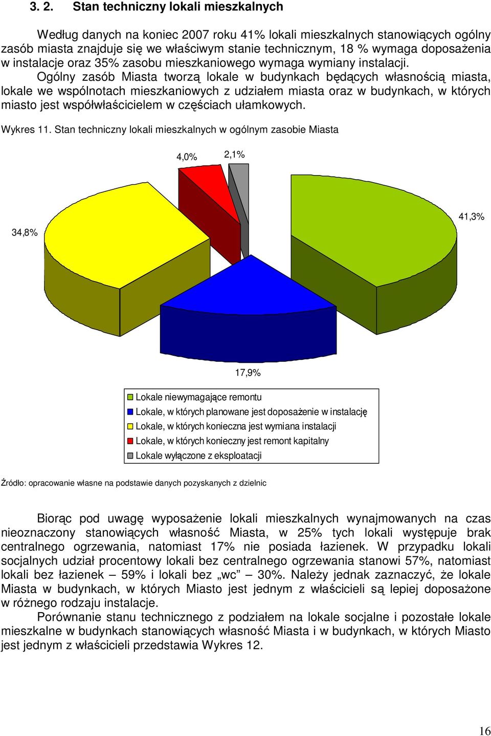 Ogólny zasób Miasta tworzą lokale w budynkach będących własnością miasta, lokale we wspólnotach mieszkaniowych z udziałem miasta oraz w budynkach, w których miasto jest współwłaścicielem w częściach