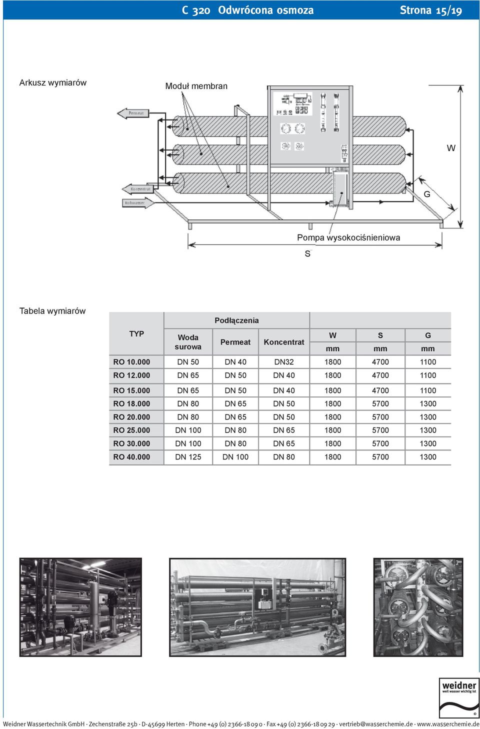 000 DN 65 DN 50 DN 40 1800 4700 1100 RO 15.000 DN 65 DN 50 DN 40 1800 4700 1100 RO 18.000 DN 80 DN 65 DN 50 1800 5700 1300 RO 20.