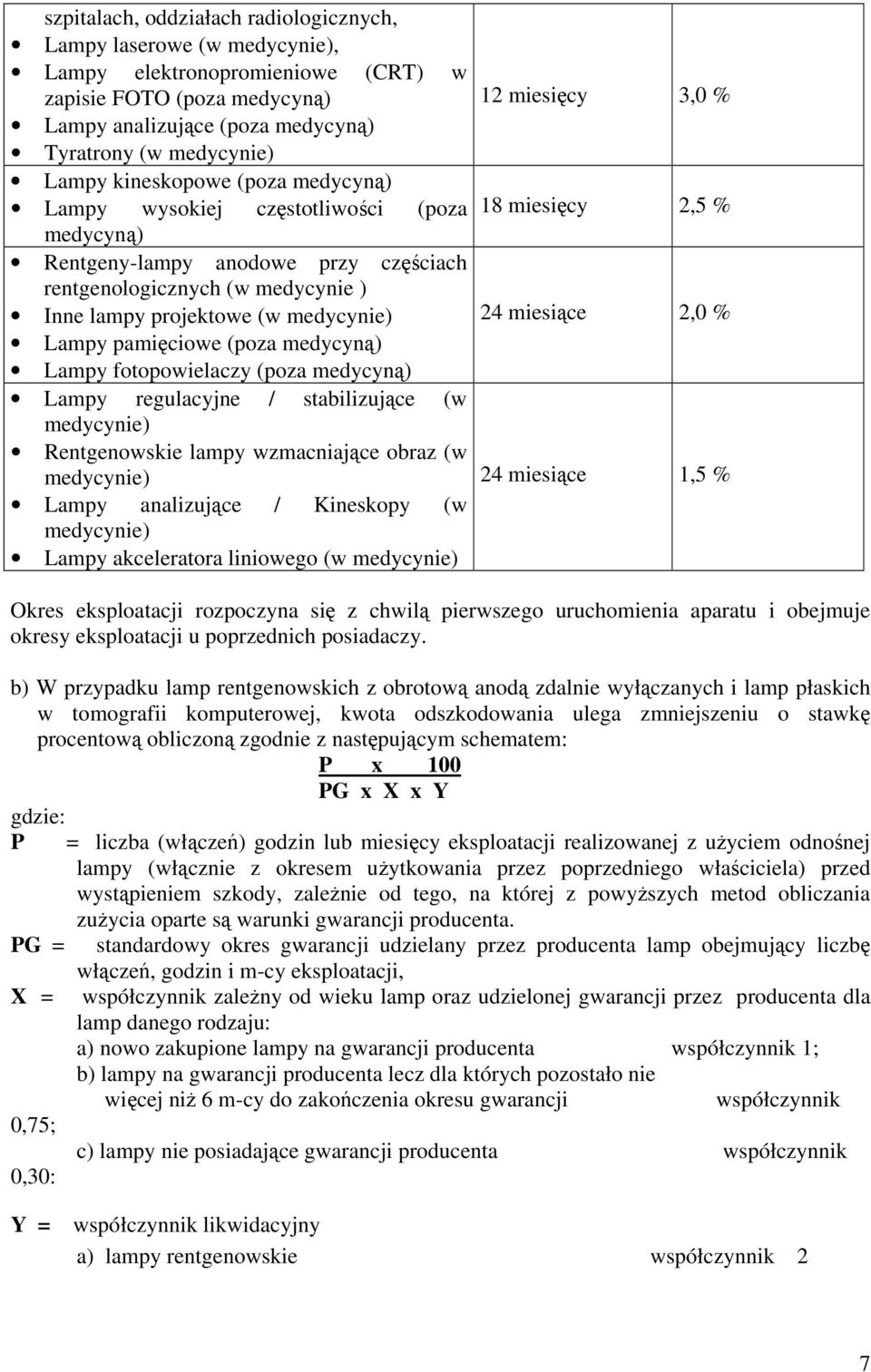 (poza medycyną) Lampy fotopowielaczy (poza medycyną) Lampy regulacyjne / stabilizujące (w medycynie) Rentgenowskie lampy wzmacniające obraz (w medycynie) Lampy analizujące / Kineskopy (w medycynie)