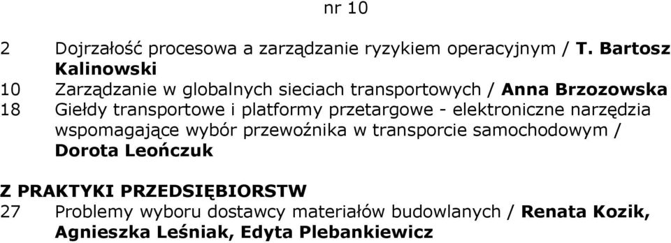 transportowe i platformy przetargowe - elektroniczne narzędzia wspomagające wybór przewoźnika w transporcie