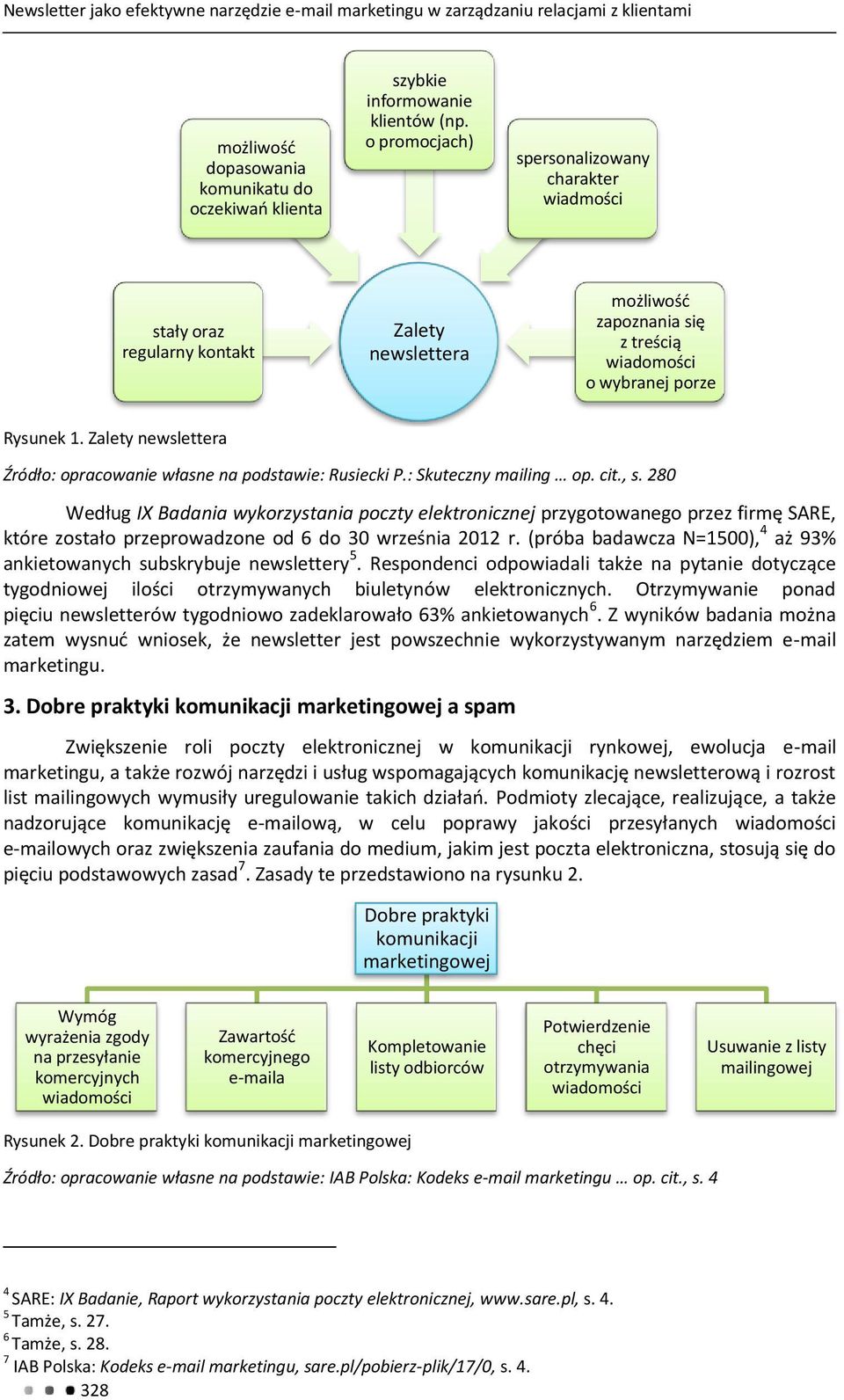 Zalety newslettera Źródło: opracowanie własne na podstawie: Rusiecki P.: Skuteczny mailing op. cit., s.