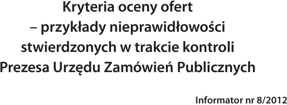 trakcie kontroli Prezesa Urzędu