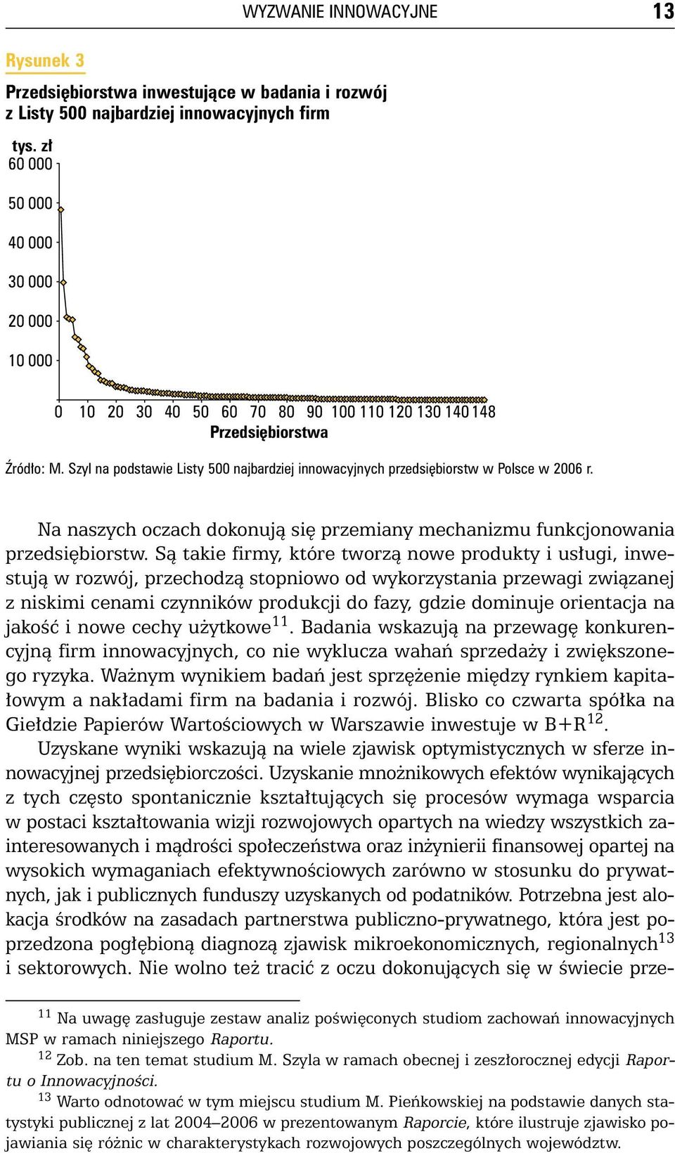 Szyl na podstawie Listy 500 najbardziej innowacyjnych przedsi biorstw w Polsce w 2006 r. Na naszych oczach dokonujà si przemiany mechanizmu funkcjonowania przedsi biorstw.