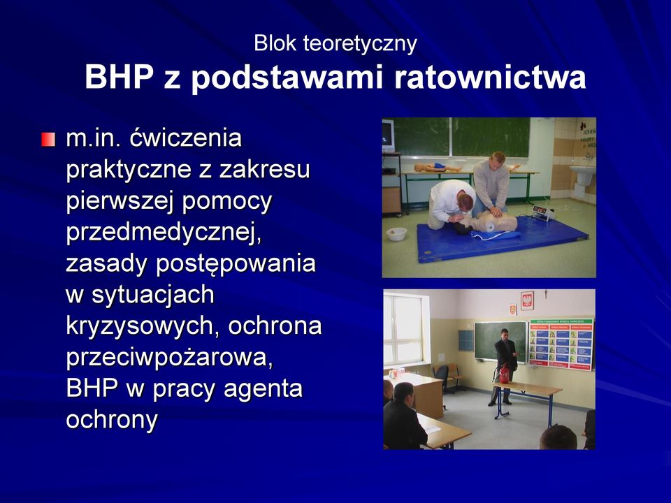 przedmedycznej, zasady postępowania w sytuacjach