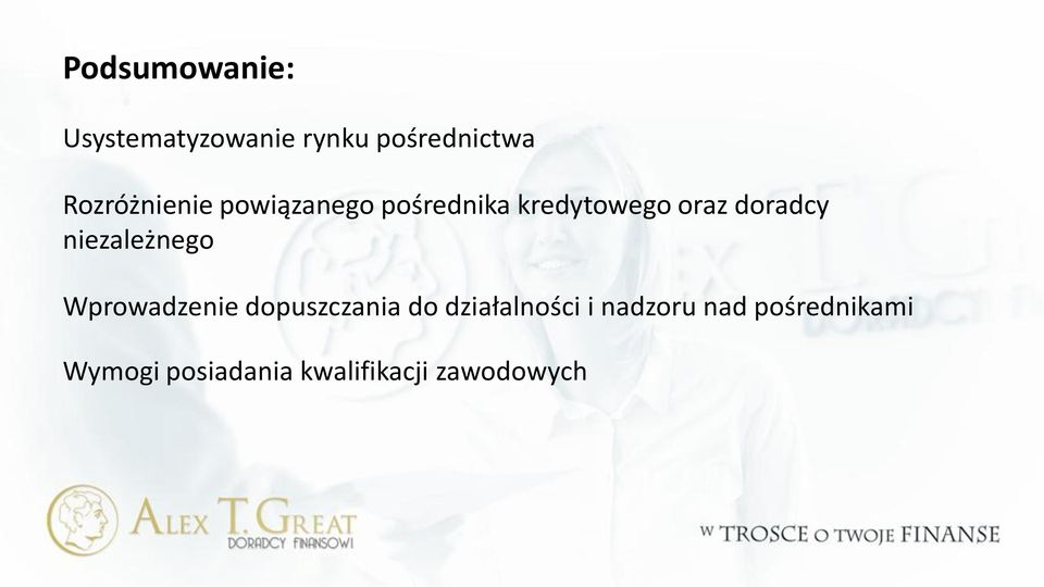 doradcy niezależnego Wprowadzenie dopuszczania do