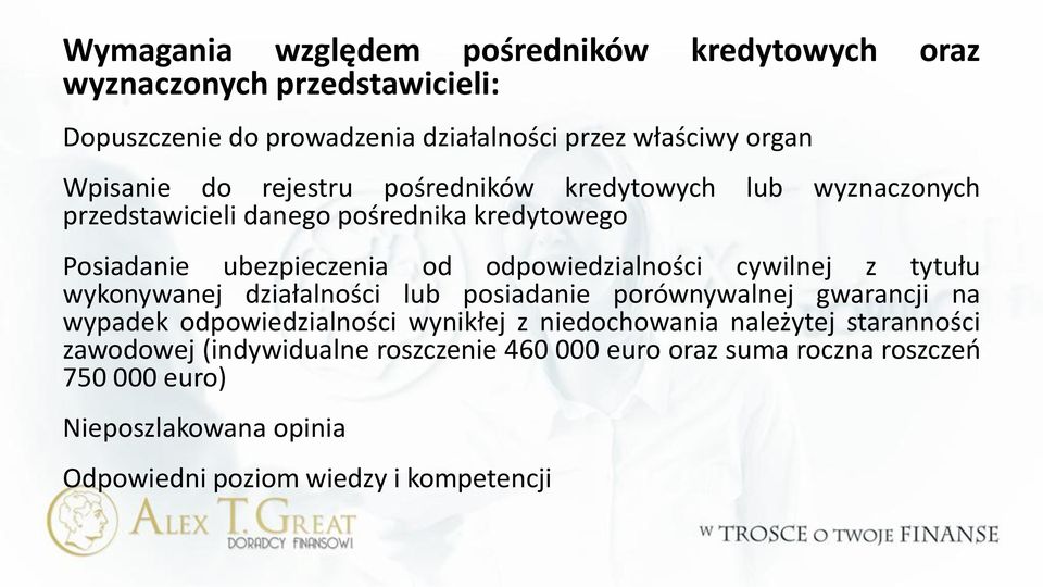 cywilnej z tytułu wykonywanej działalności lub posiadanie porównywalnej gwarancji na wypadek odpowiedzialności wynikłej z niedochowania należytej