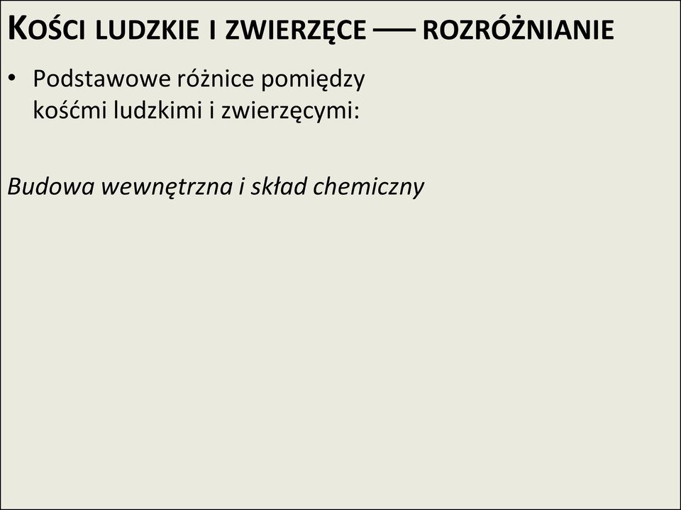 ludzkimi i zwierzęcymi: