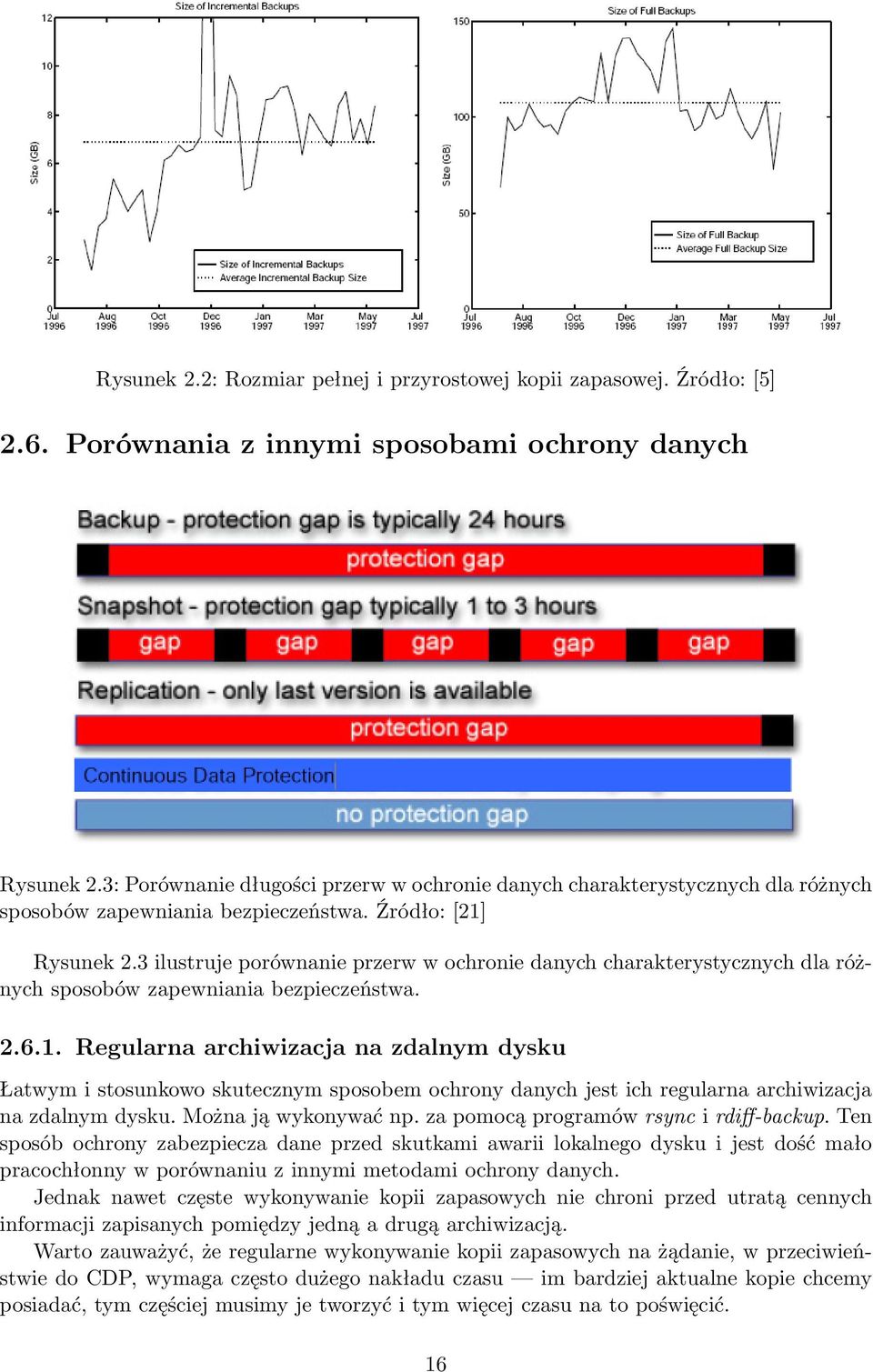 3 ilustruje porównanie przerw w ochronie danych charakterystycznych dla różnych sposobów zapewniania bezpieczeństwa. 2.6.1.