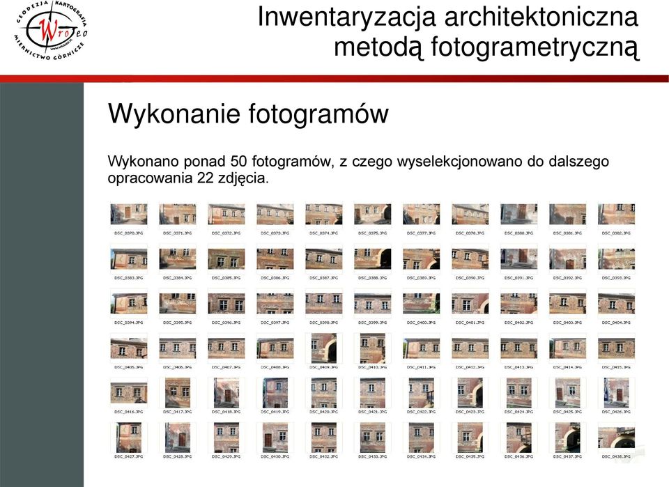 fotogramów, z czego