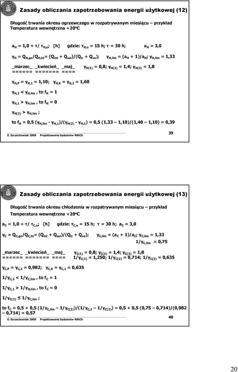 ======= ==== γ H,P = γ H,1 = 1,10; γ H,K = γ H,2 = 1,60 γ H,2 < γ H,lim, to f H = 1 γ H,1 > γ H,lim, to f H = 0 γ H(2) > γ H,lim ; to f H = 0,5 (γ H,lim - γ H,1 )/(γ H(2) - γ H,1 ) = 0,5 (1,33