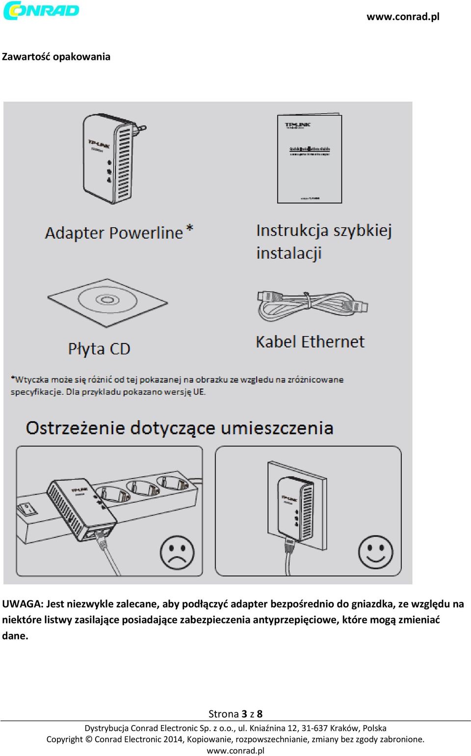 na niektóre listwy zasilające posiadające zabezpieczenia