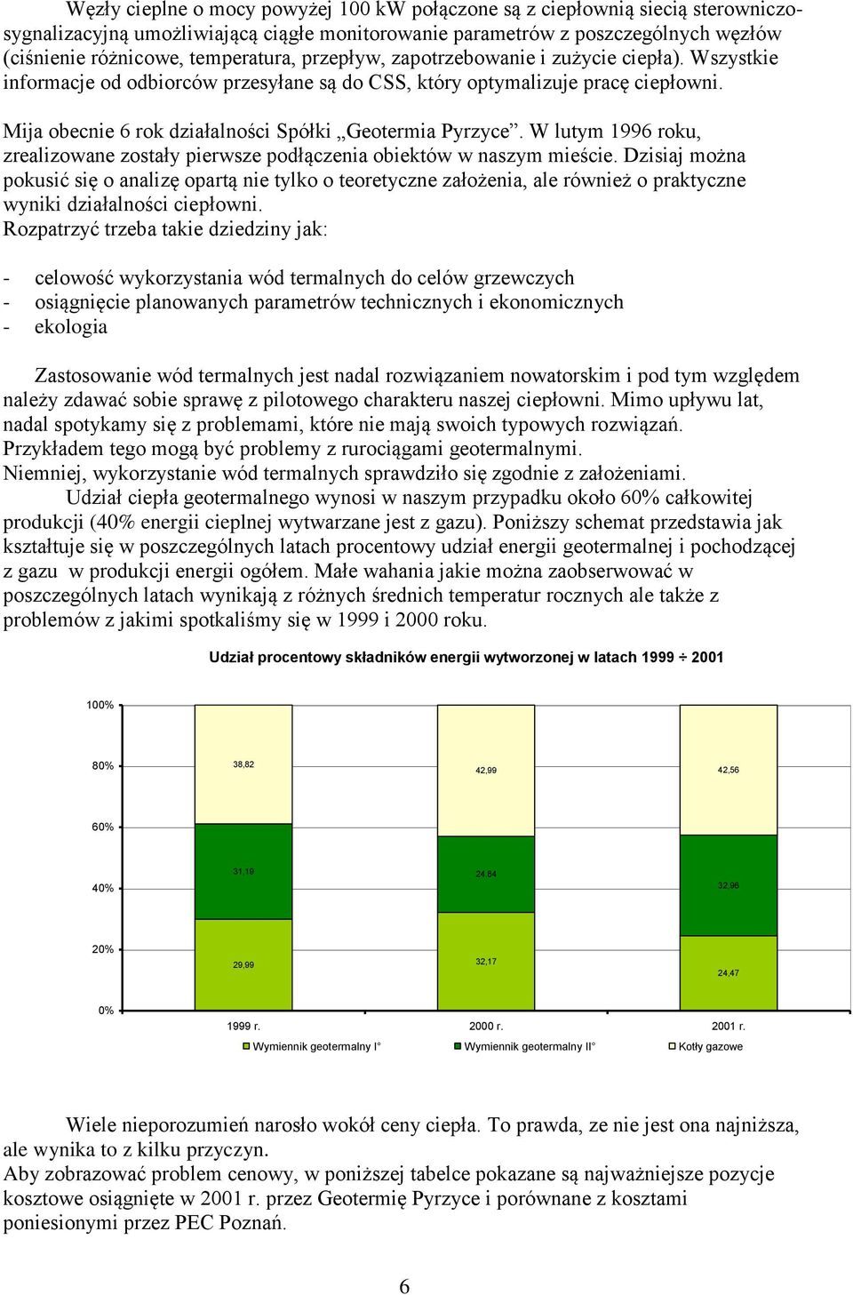 W lutym 1996 roku, zrealizowane zostały pierwsze podłączenia obiektów w naszym mieście.