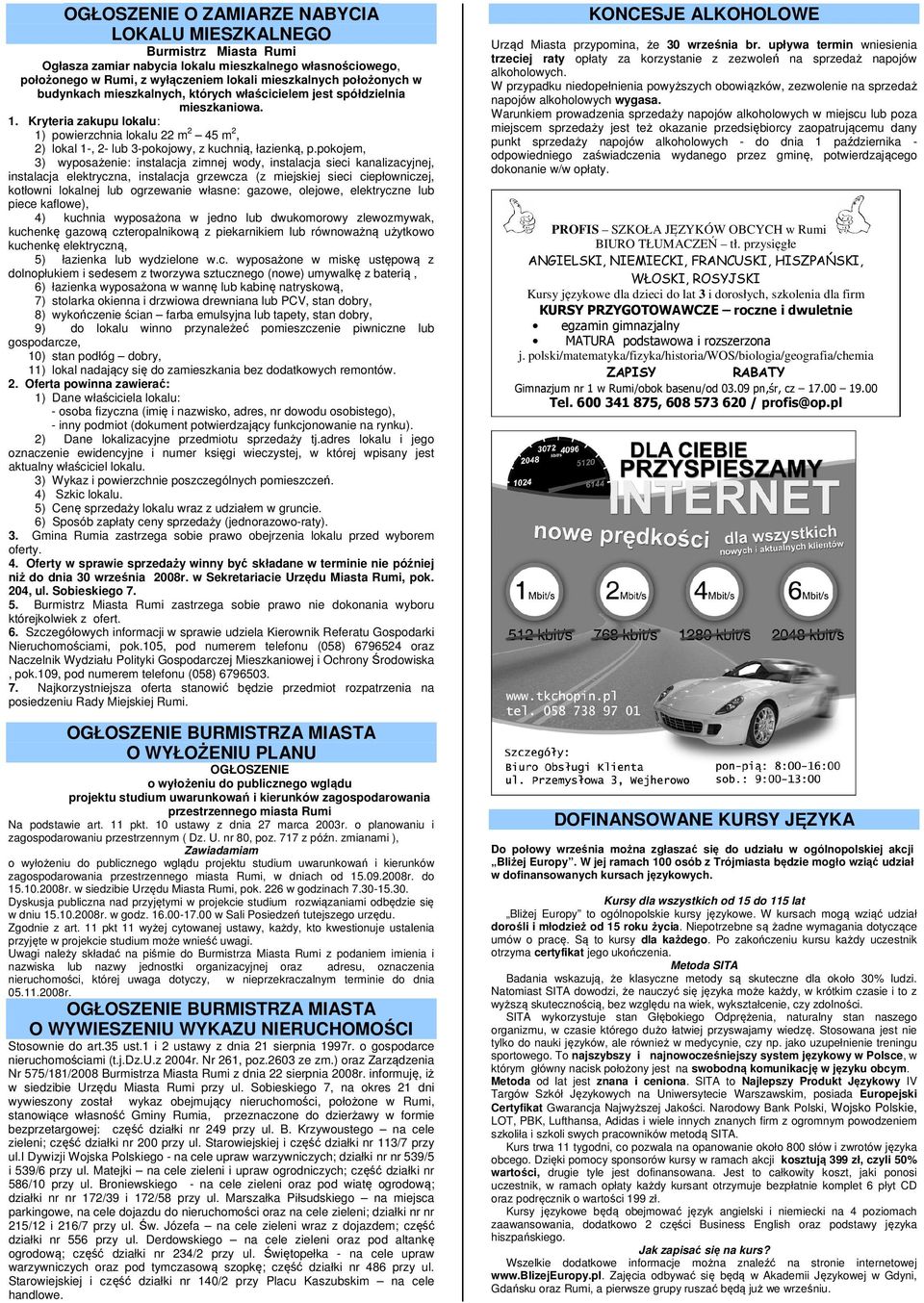 pokojem, 3) wyposażenie: instalacja zimnej wody, instalacja sieci kanalizacyjnej, instalacja elektryczna, instalacja grzewcza (z miejskiej sieci ciepłowniczej, kotłowni lokalnej lub ogrzewanie