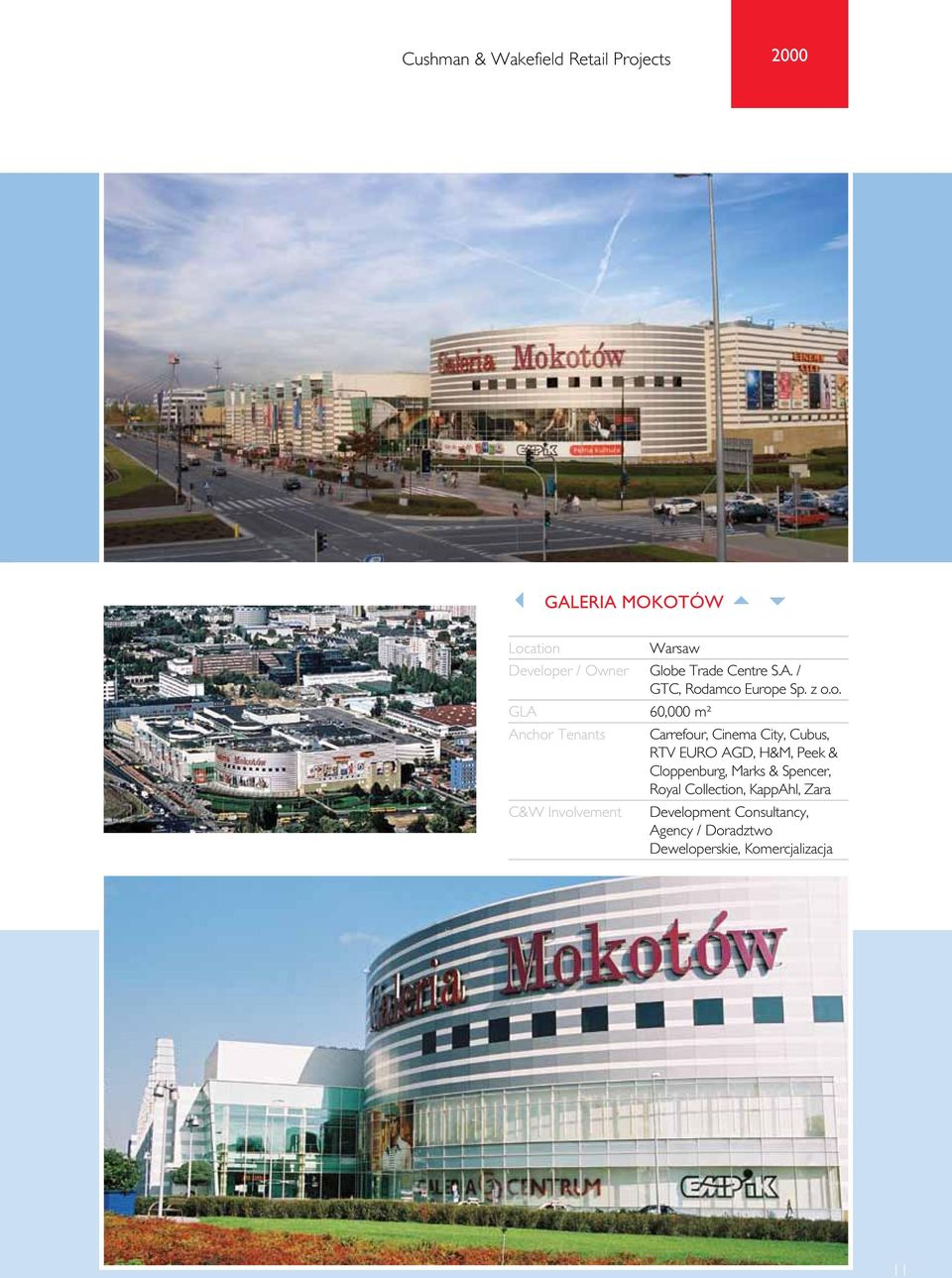 amco Europe Sp. z o.o. GLA 60,000 m² Anchor Tenants Carrefour, Cinema City, Cubus, RTV EURO AGD,