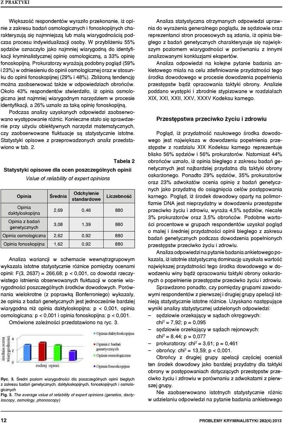 Prokuratorzy wyrażają podobny pogląd (59% i 3%) w odniesieniu do opinii osmologicznej oraz w stosunku do opinii fonoskopijnej (9% i 48%).