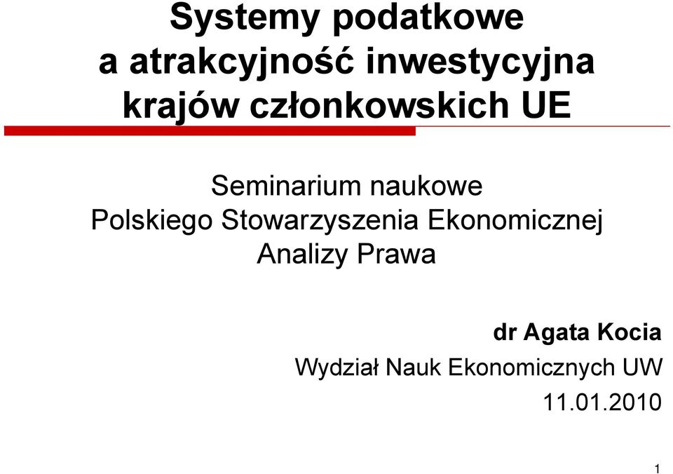 Polskiego Stowarzyszenia Ekonomicznej Analizy