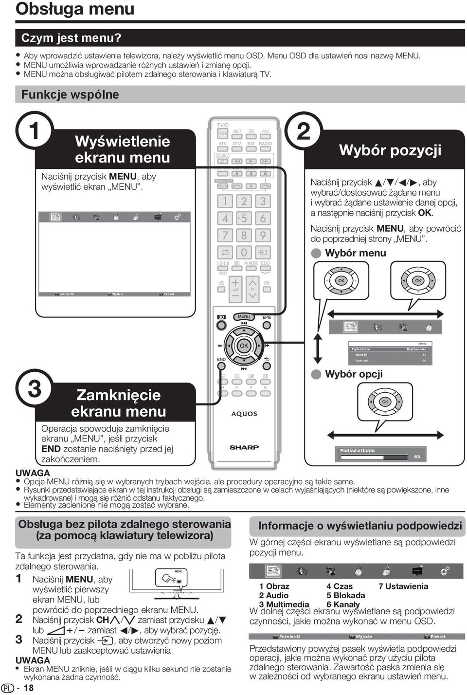 USB REC FAV 2 Wybór pozycji Naciśnij przycisk a/b/c/d, aby wybrać/dostosować żądane menu i wybrać żądane ustawienie danej opcji, a następnie naciśnij przycisk OK.