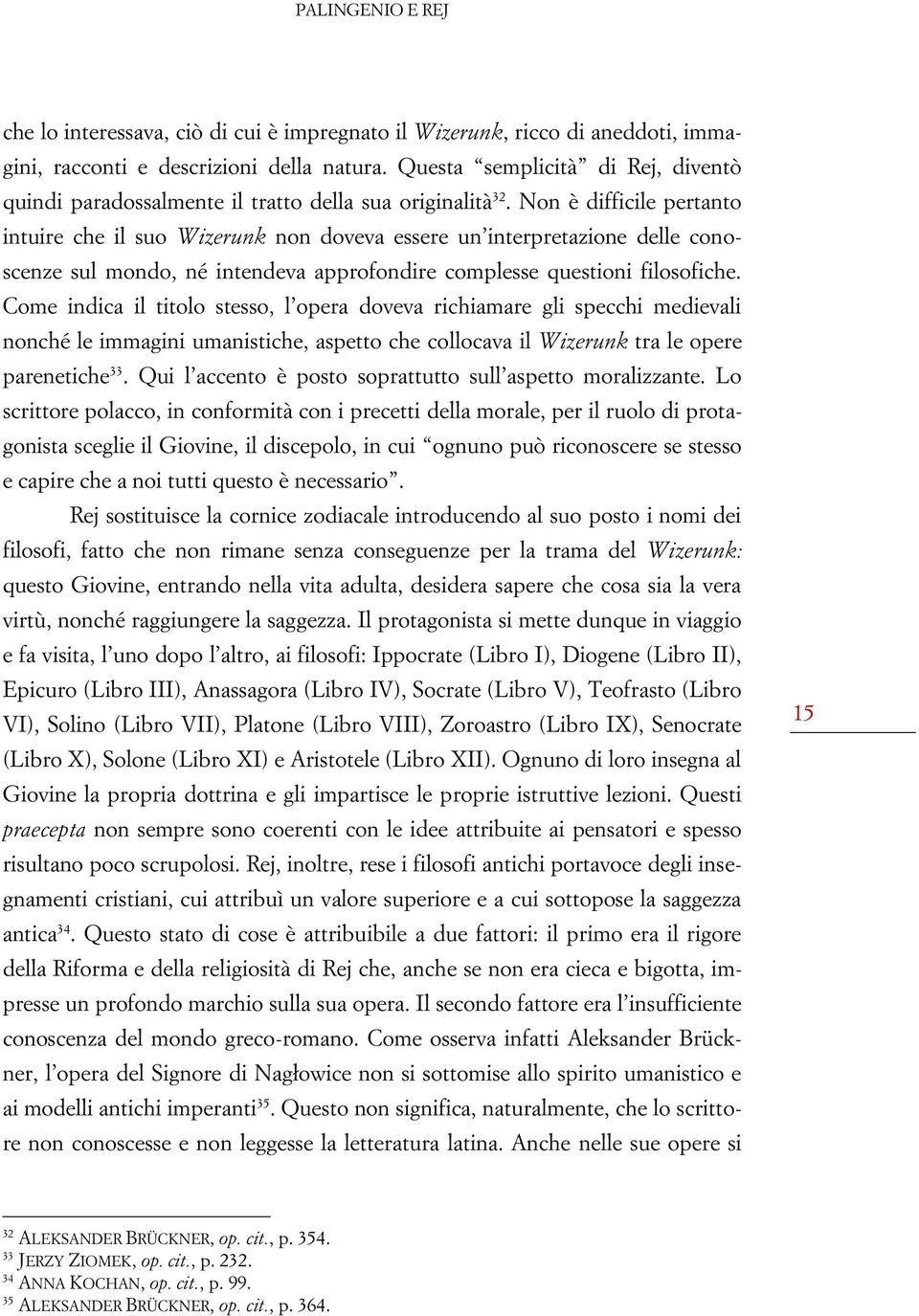 Non è difficile pertanto intuire che il suo Wizerunk non doveva essere un interpretazione delle conoscenze sul mondo, né intendeva approfondire complesse questioni filosofiche.