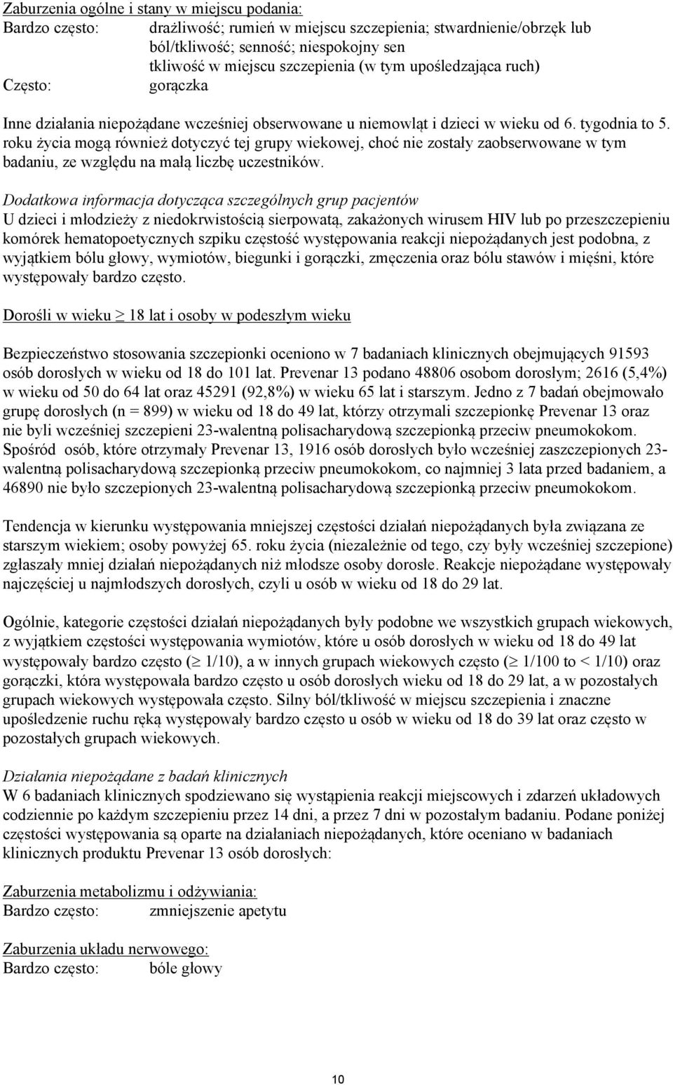 roku życia mogą również dotyczyć tej grupy wiekowej, choć nie zostały zaobserwowane w tym badaniu, ze względu na małą liczbę uczestników.