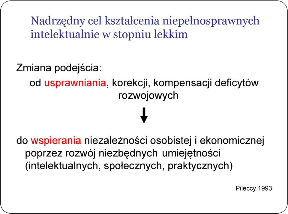 rozwojowych do wspierania niezależności osobistej i ekonomicznej poprzez