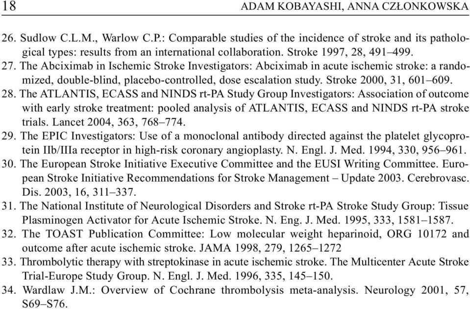 Stroke 2000, 31, 601 609. 28.