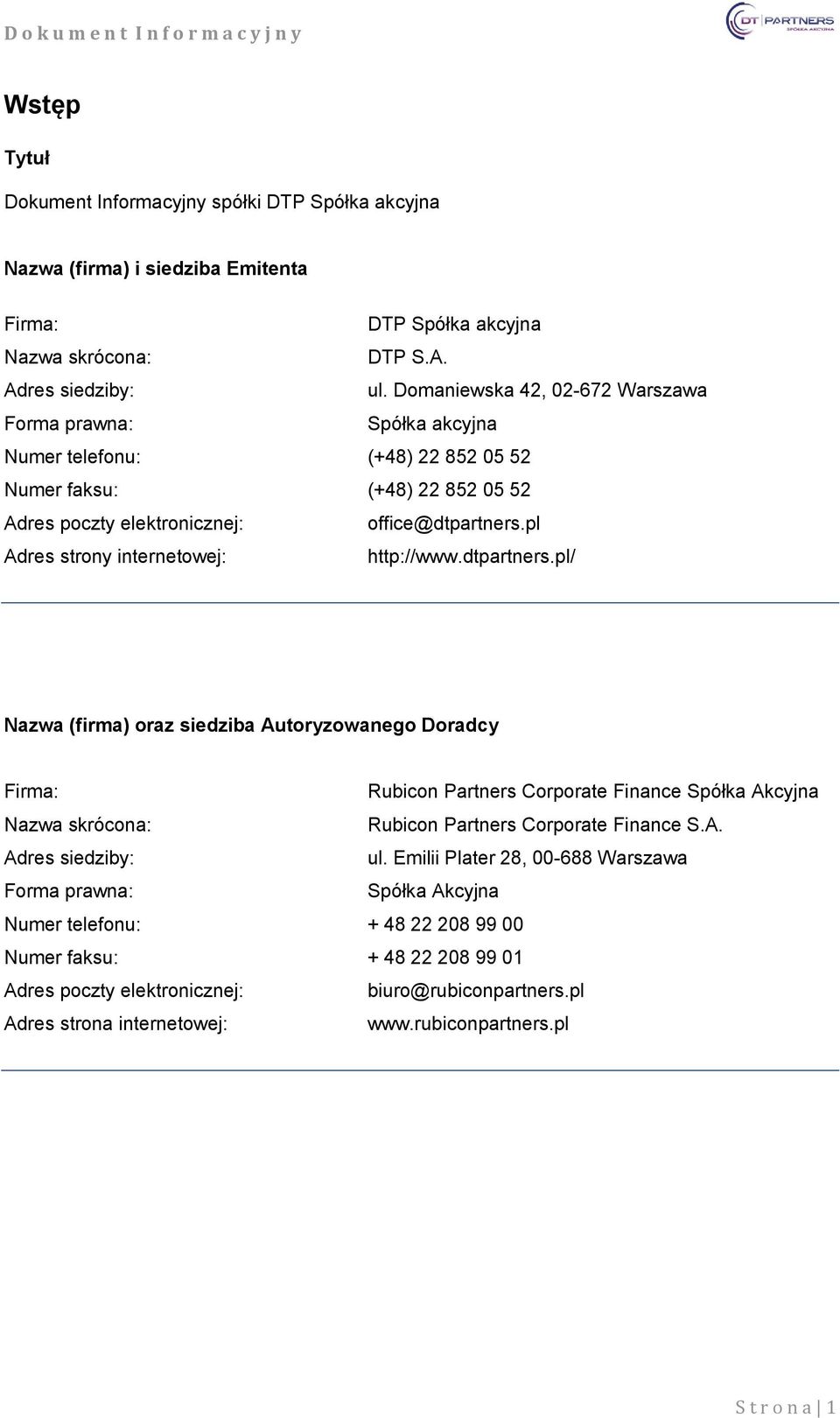 pl Adres strony internetowej: http://www.dtpartners.