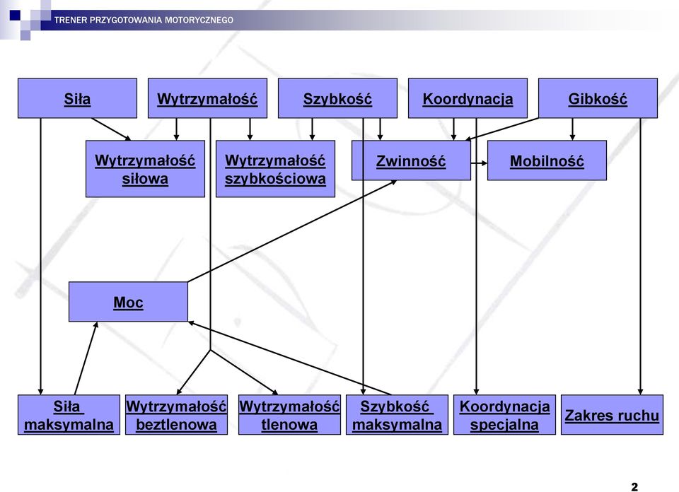 Mobilność Moc Siła maksymalna Wytrzymałość beztlenowa